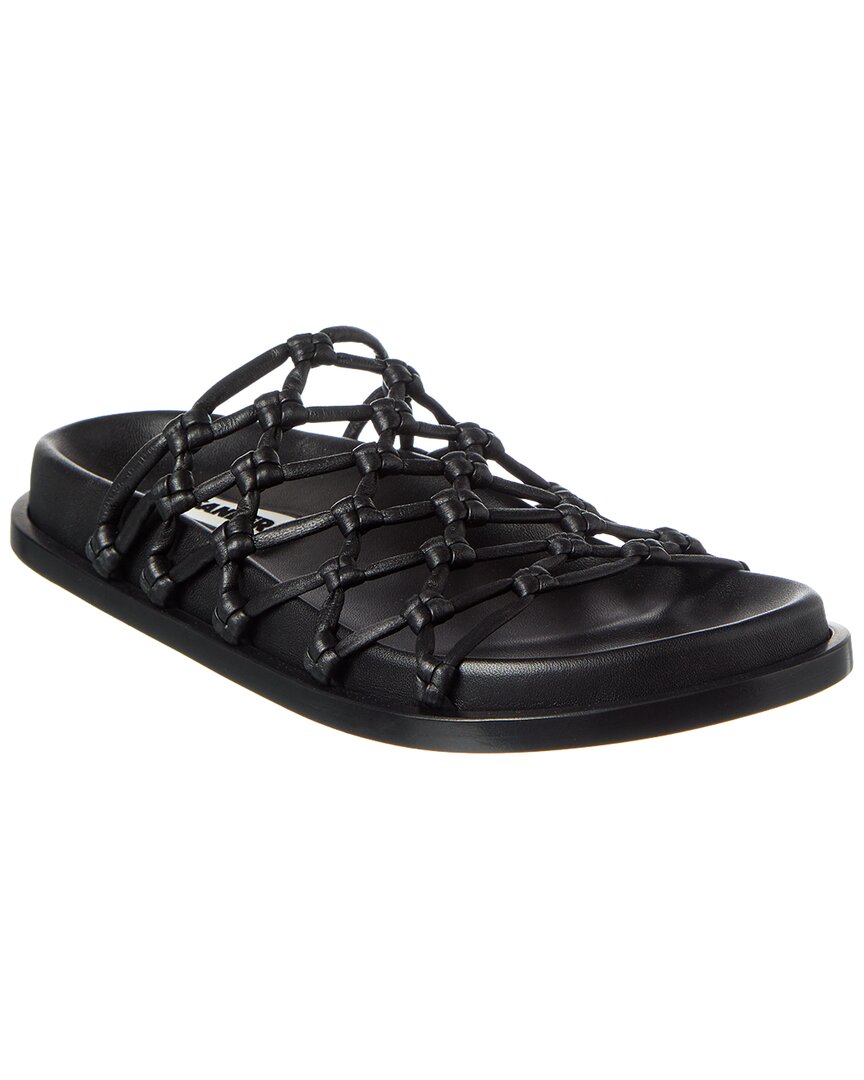 Jil Sander Logo Leather Sandal, черный