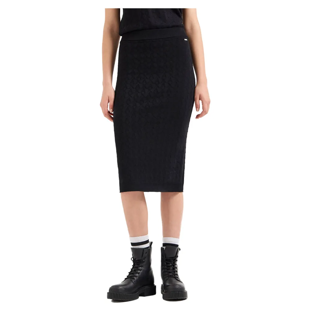 

Юбка Armani Exchange 8NYN9A_YMH6Z midi skirt, черный