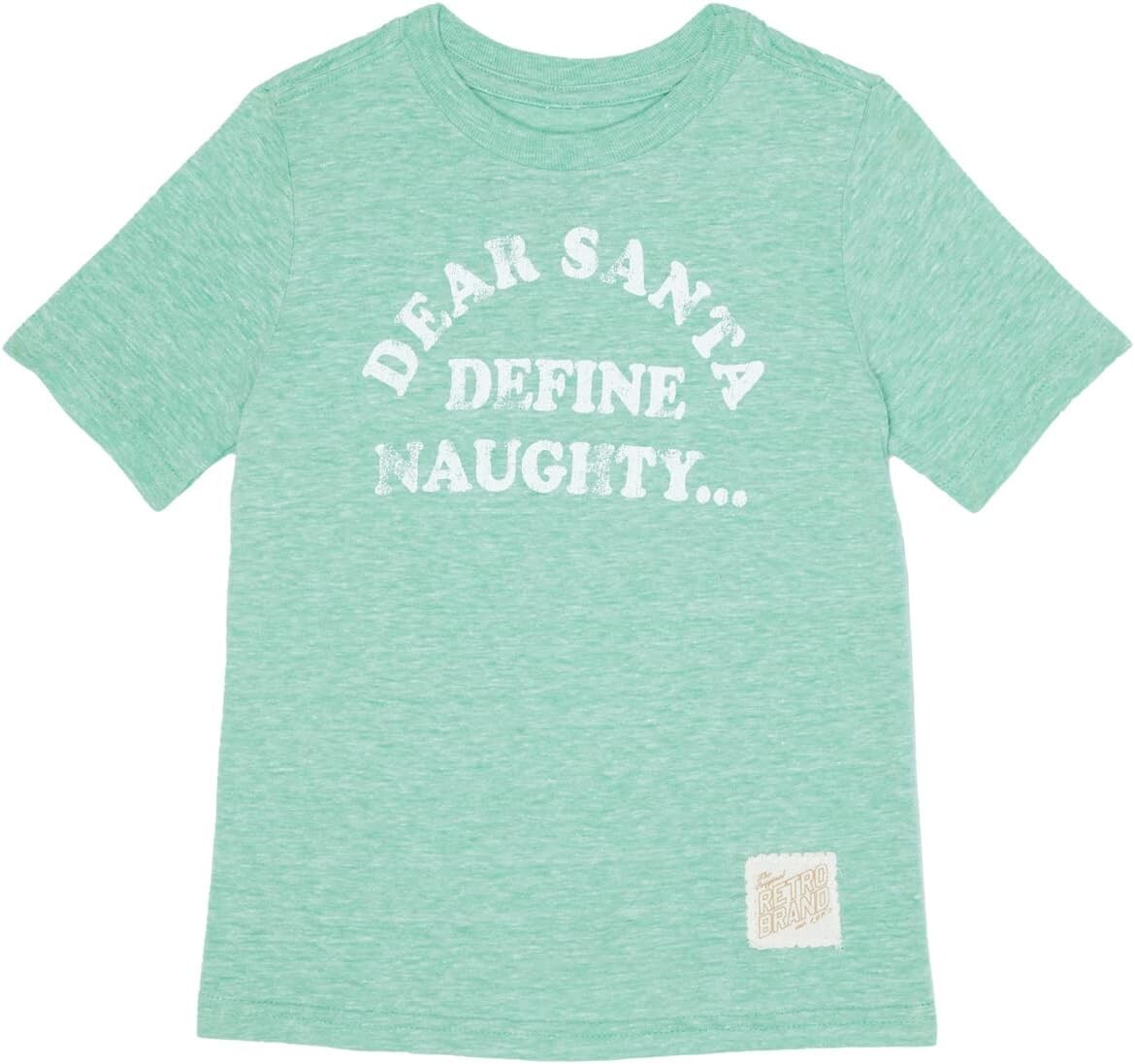 

Футболка The Original Retro Brand Kids Tri-Blend Dear Santa Crew Neck Tee, цвет Streaky Sprite