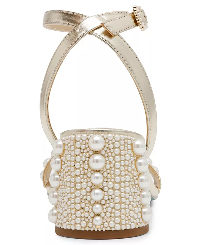 Женские босоножки Tina Block Heel Betsey Johnson, золотой — фото 3