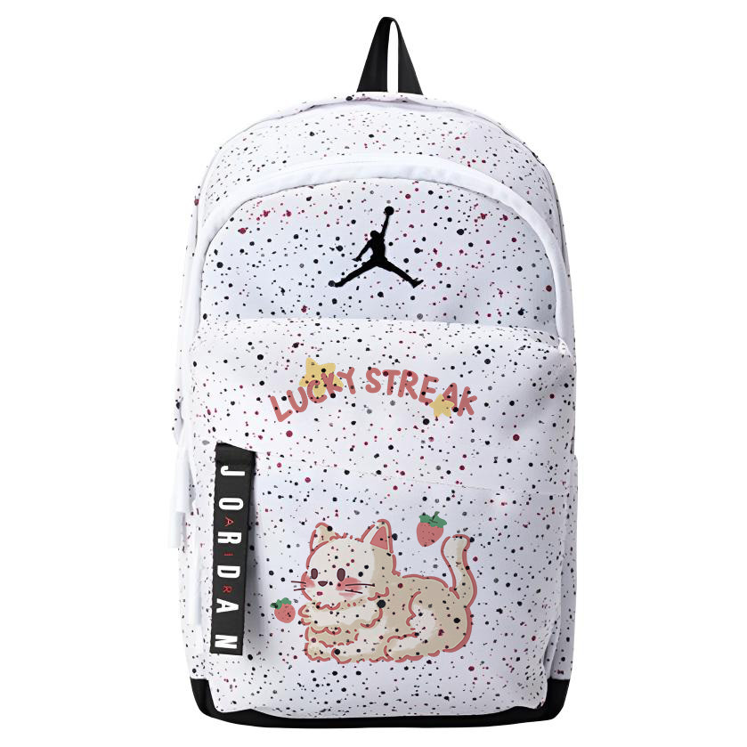 

Jordan Полиэстеровый рюкзак с термопереносом унисекс белый, White Cat