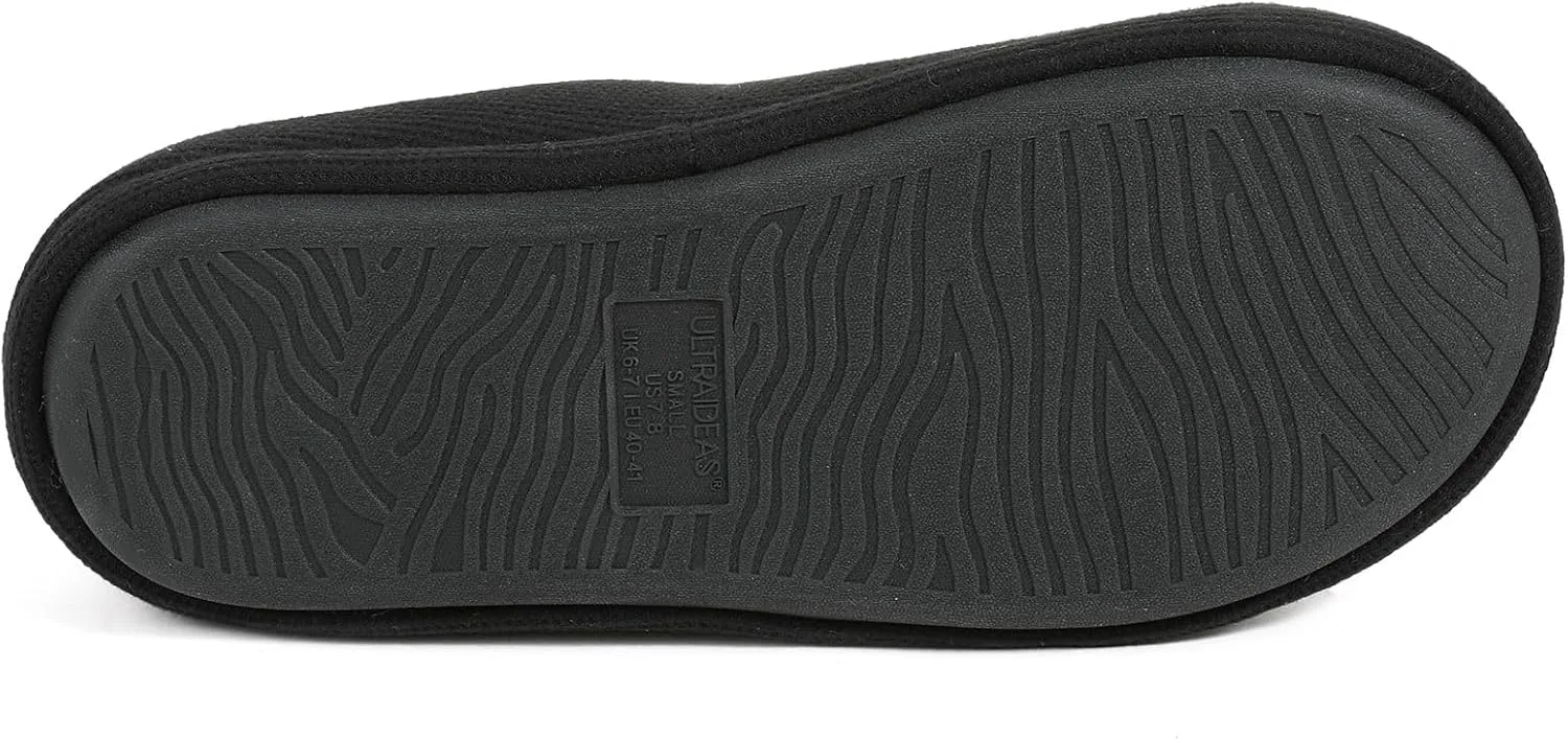 

Мужские домашние тапочки ULTRAIDEAS с комфортной пенной стелькой с эффектом памяти, противоскользящие, черный