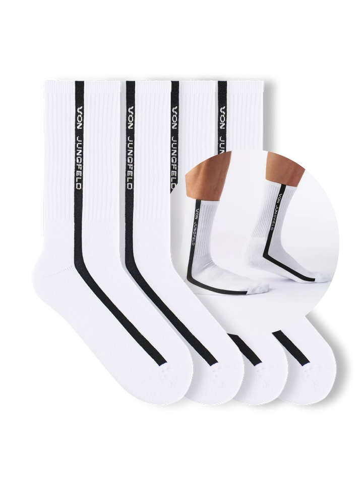 

Von Jungfeld Теннисные носки с логотипом бренда белого цвета