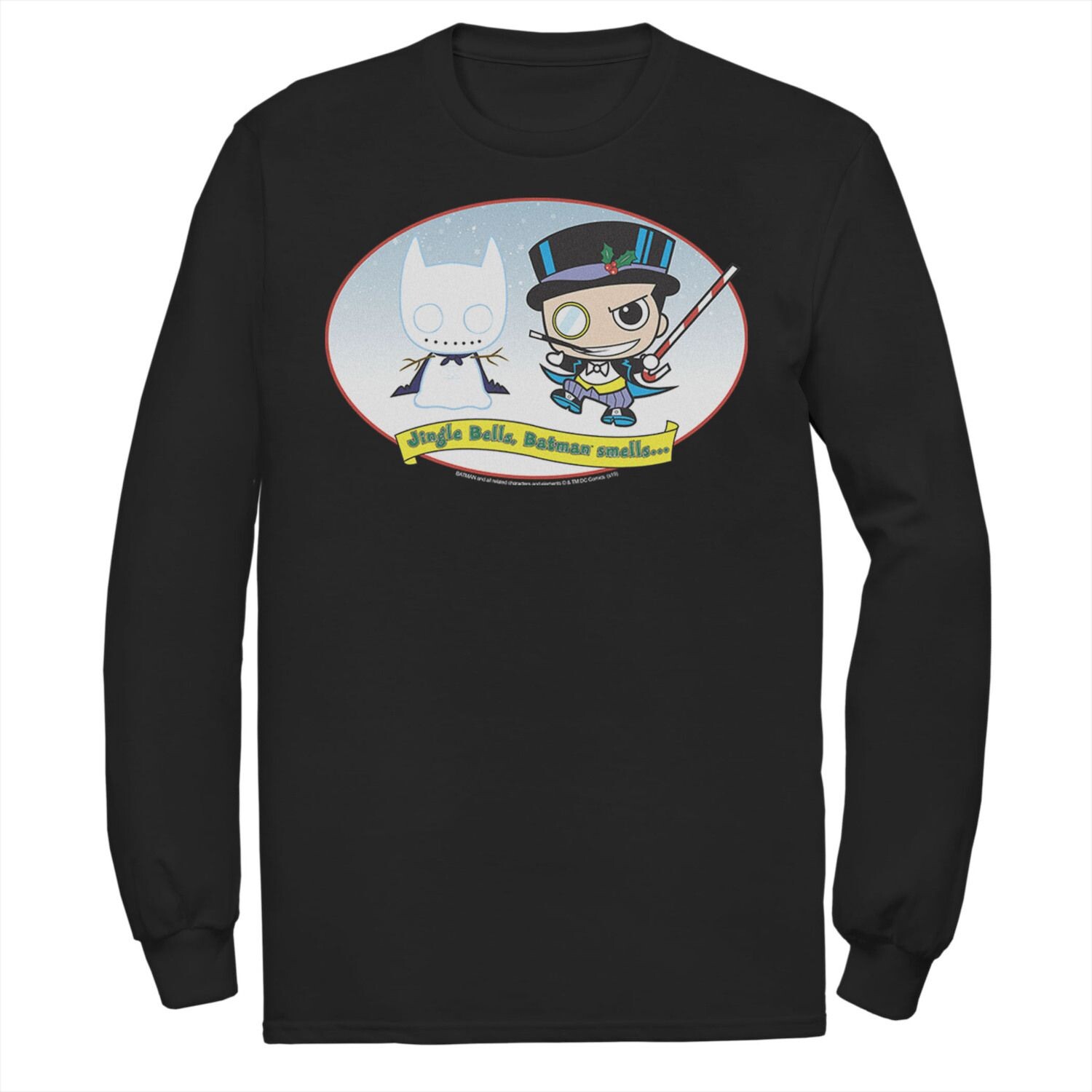 

Мужская футболка DC Comics The Penguin Jingle Bells Batman Smells Christmas Tee