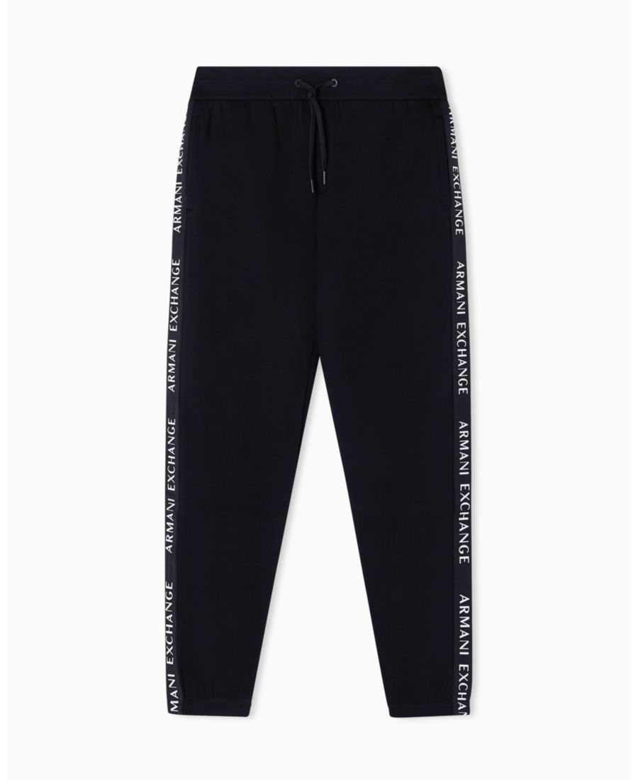 

Мужские флисовые брюки из грогрена с логотипом A|X Armani Exchange, Black, White