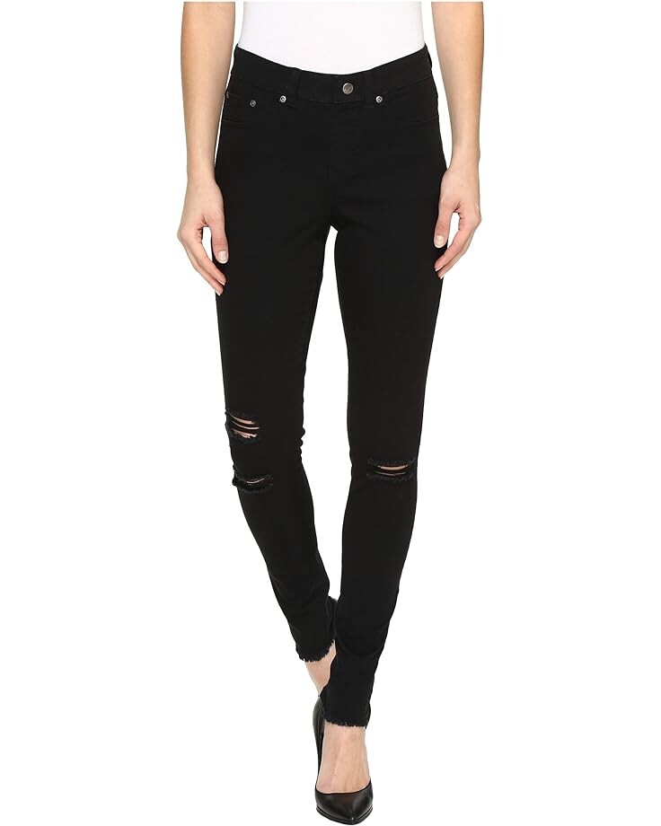 

Джинсы HUE Ripped Knee Denim Leggings, черный