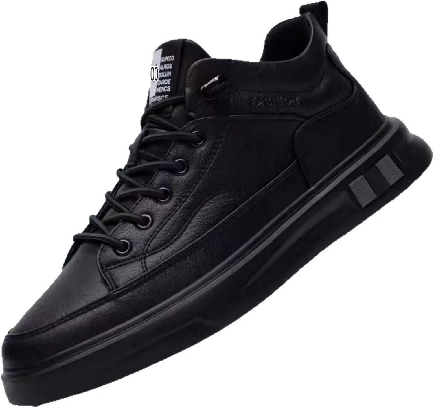 

Мужские модные кроссовки из искусственной кожи с утеплителем, мягким и теплым дизайном, шнуровкой, противоскользящие и удобные для походов, подходят для путешествий на открытом воздухе и прогулок по улицам в любое время года Houdbdol, черный