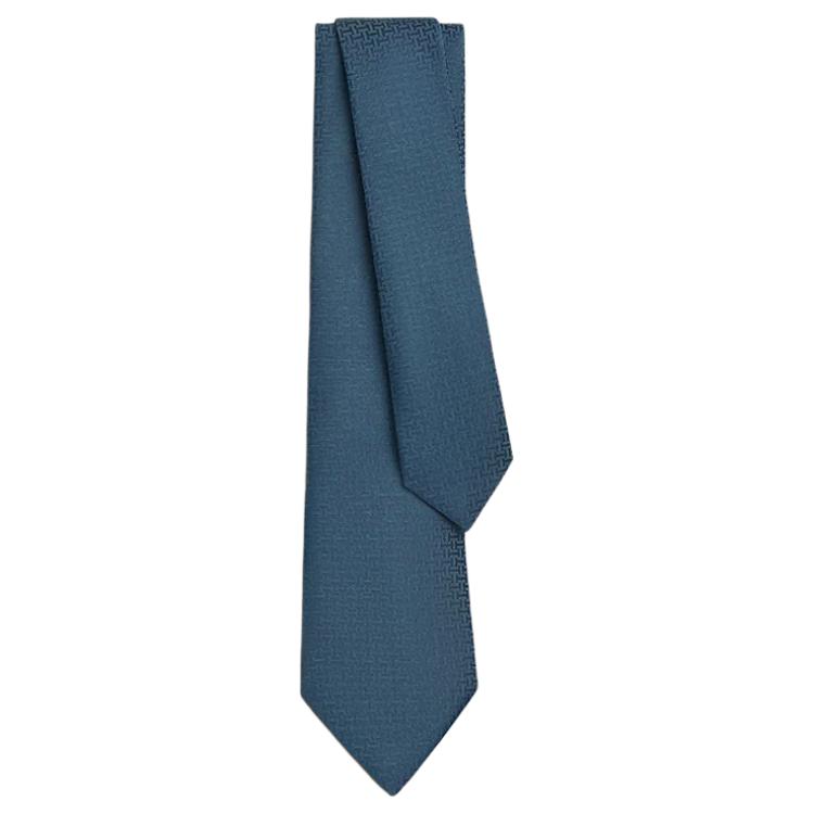 

HERMES Перевёрнутый галстук Faconnee Мужской, Marble Blue