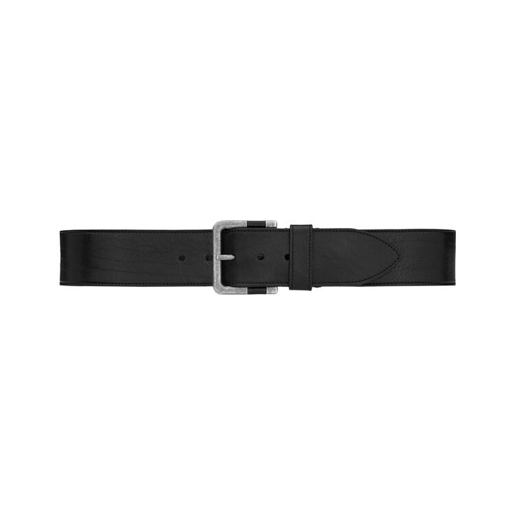 

Ремень Saint Laurent Carree Buckle Wide Belt, черный