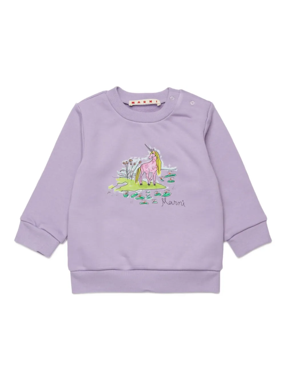 

Толстовка с принтом Marni Kids, фиолетовый