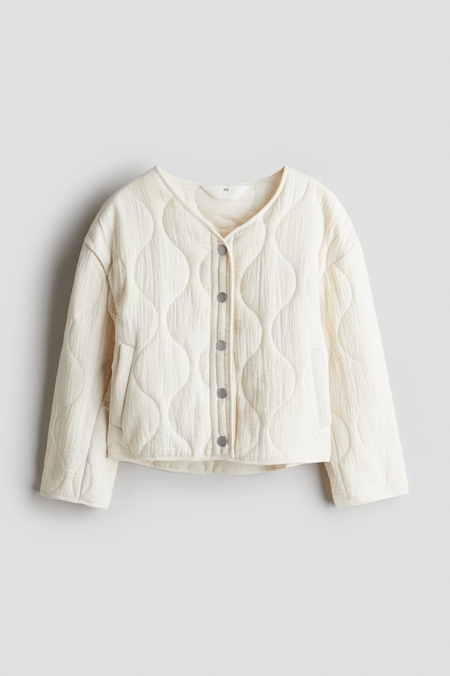 

Стеганая куртка из муслина H&M, бежевый