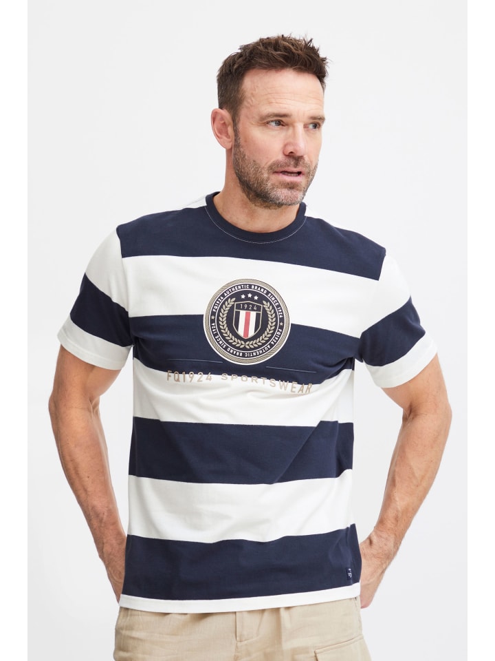 

Футболка FQTom SS в полоску с логотипом белого цвета FQ1924, Белый, Футболка FQTom SS в полоску с логотипом белого цвета FQ1924