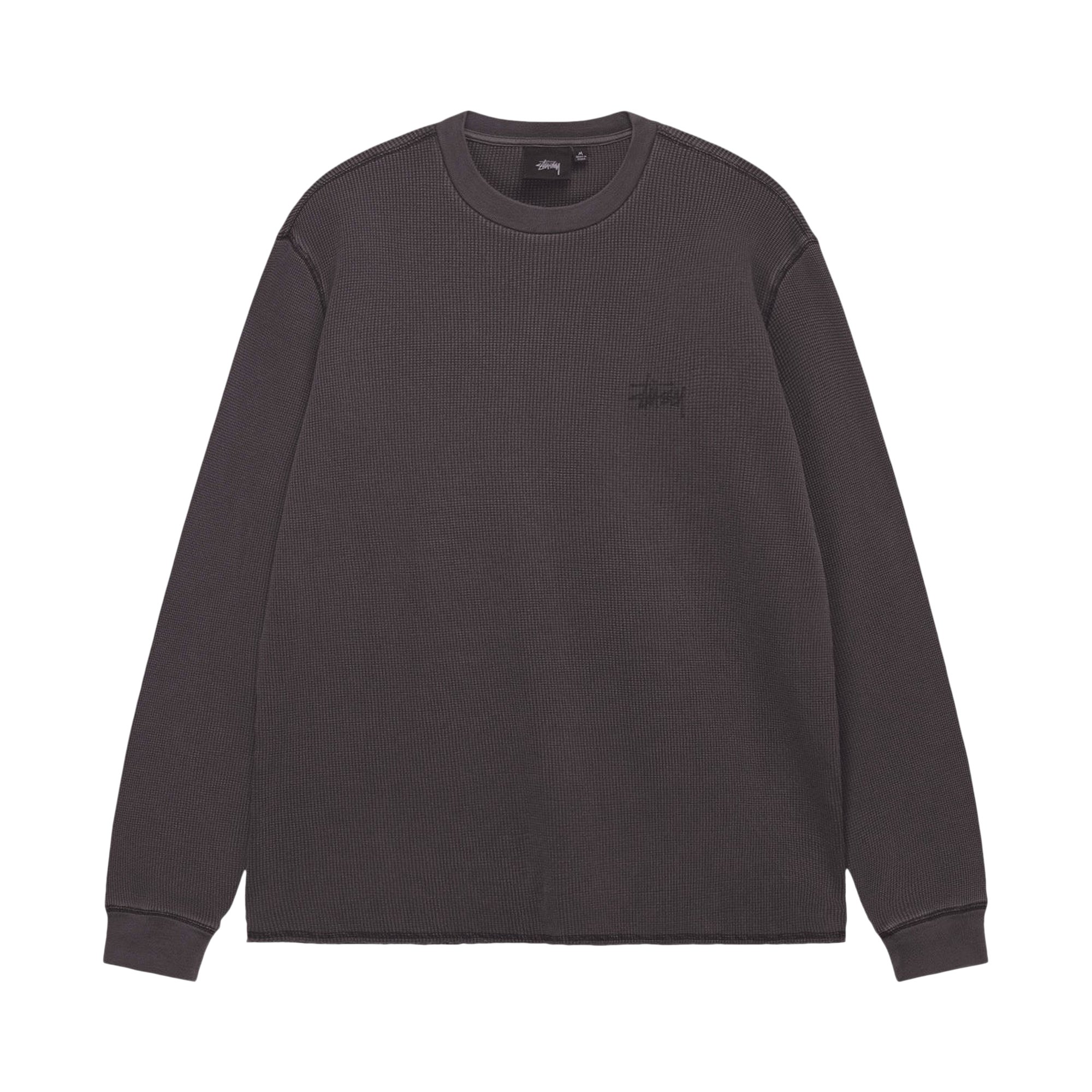 

Толстовка Stussy Basic Stock с длинными рукавами, цвет Washed Black, Серый, Толстовка Stussy Basic Stock с длинными рукавами, цвет Washed Black