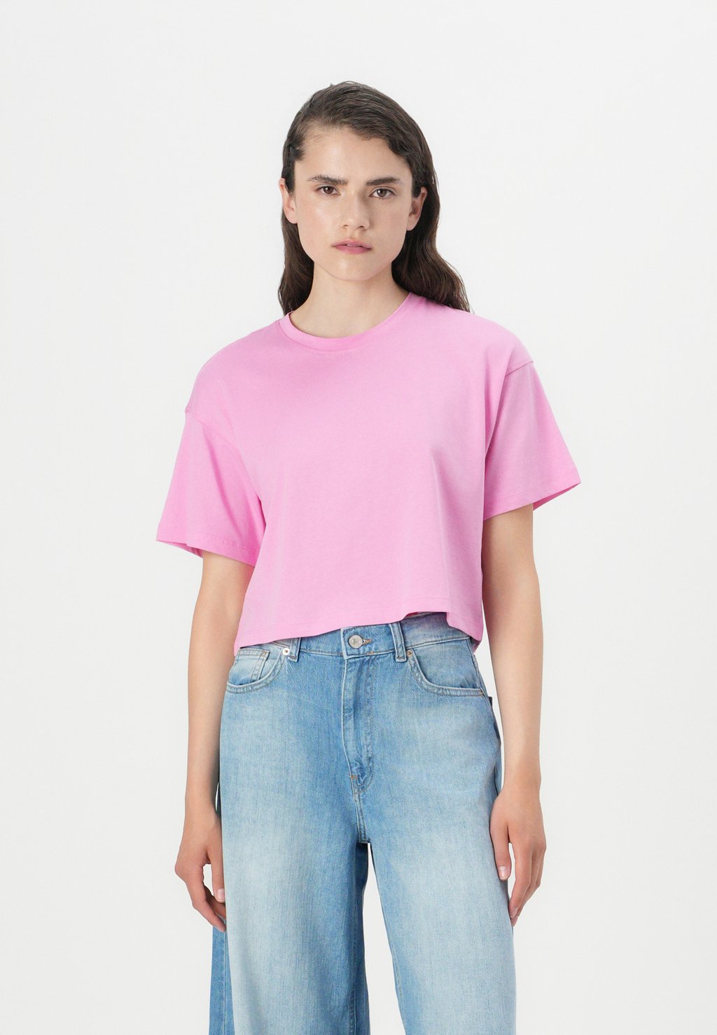 

Базовая футболка ONLMAY LIFE BOXY CROP ONLY, розовый