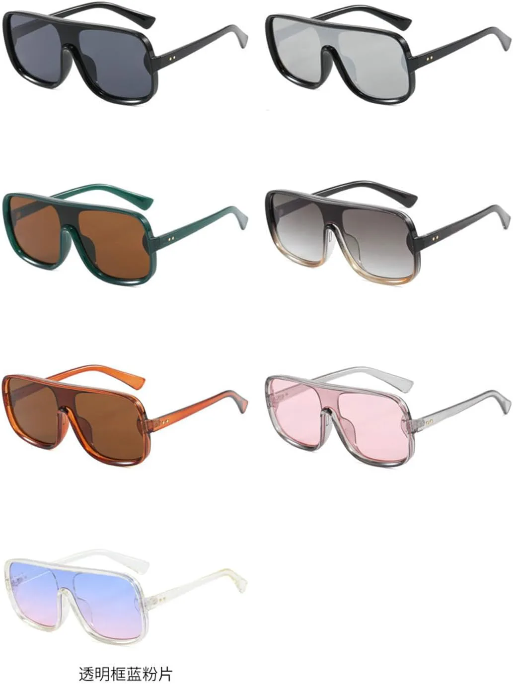 

Солнцезащитные очки Willochra Fashion One Piece для женщин и мужчин, ретро-очки большого размера квадратной формы, модные модели, защита от ультрафиолета UV400, C4