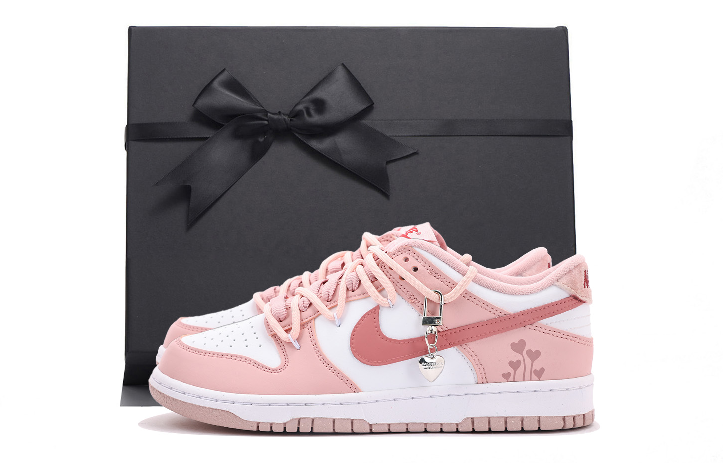 

Детские кроссовки для скейтбординга Dunk Velvet Low Top для подростков Nike, розовый