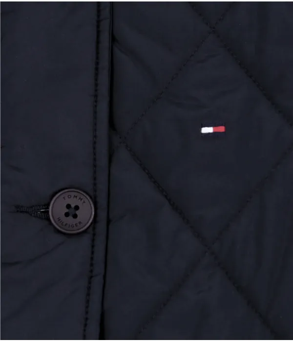 Длинный стеганый жилет без рукавов Tommy Hilfiger, синий — фото 3