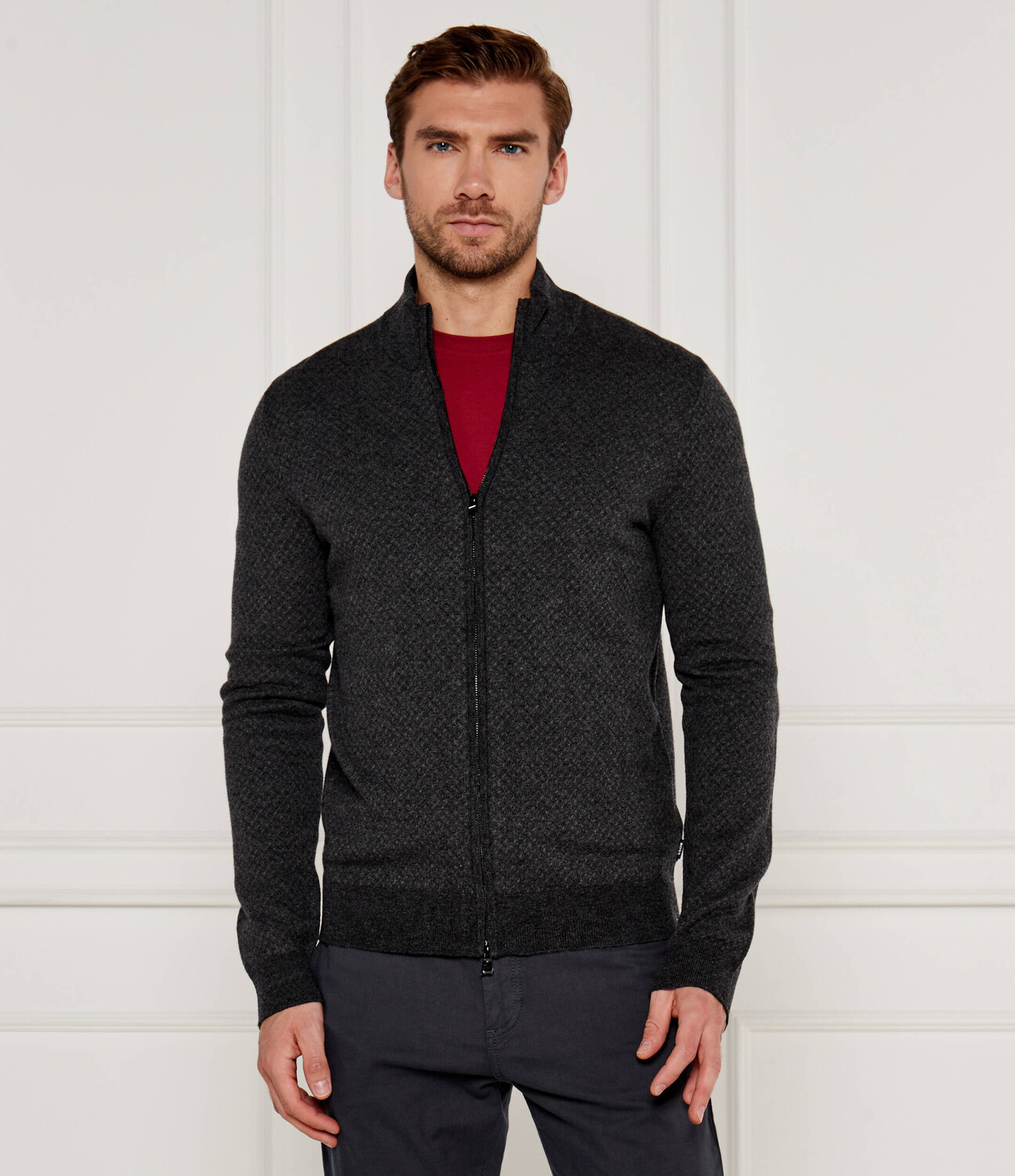 

Свитер BOSS BLACK H-Eltorno Regular Fit, цвет grafite