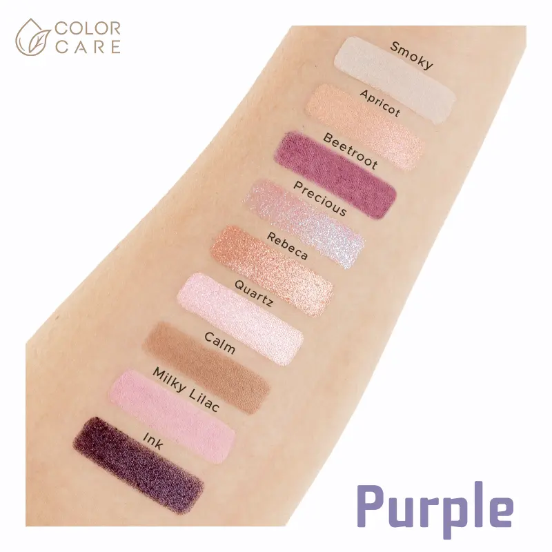 Веганская палетка теней для век Color Care Purple, 22,5 гр — фото 2
