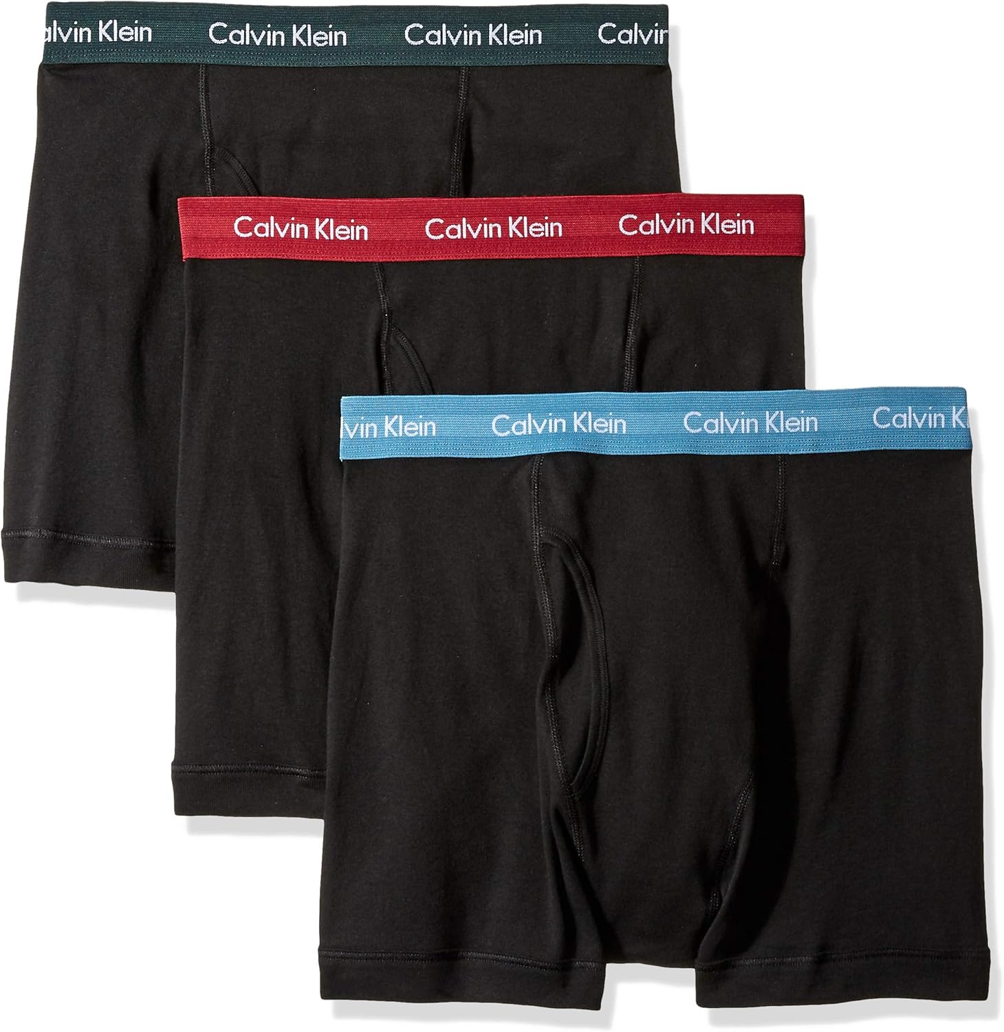 

Комплект из 3 мужских боксеров Calvin Klein Cotton Classics, Black/Scarab/Porpoise/Bluesteel/Biking Red