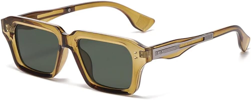 

Классические солнцезащитные очки с заклепками для женщин и мужчин, в винтажном панк-стиле, популярные, для активного отдыха, вождения, роскошные (зеленые G15) TVTBBVV, Green G15