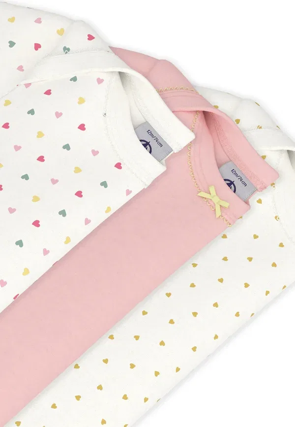 Набор из 3 боди Petit Bateau, белый/розовый — фото 3