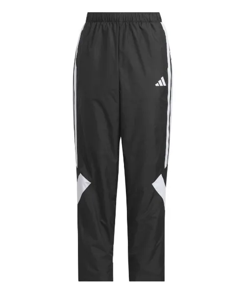 Детские спортивные штаны adidas Track Pants с цветными блоками и резинкой на поясе черные
