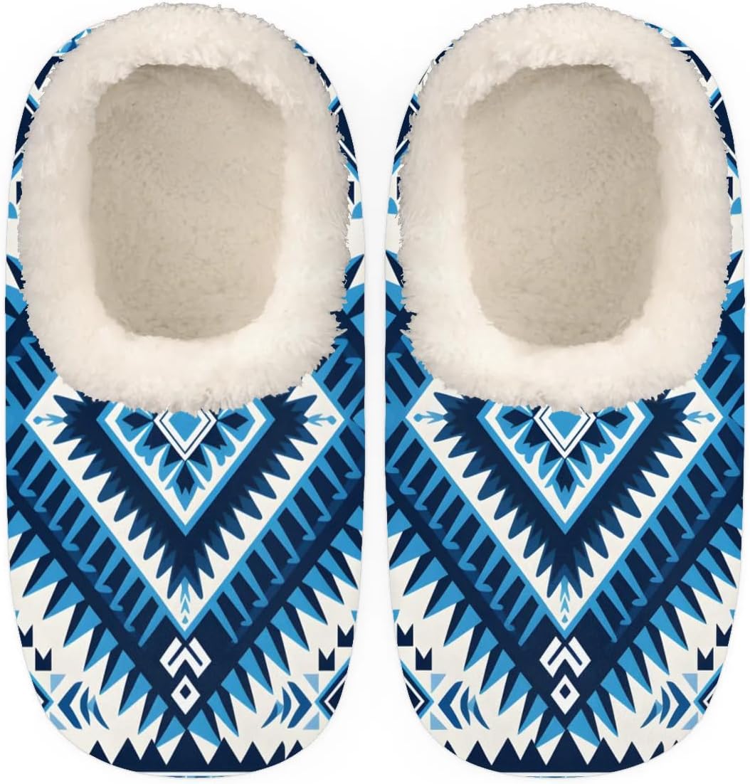 

Домашние тапочки QsirBC с винтажным треугольным узором для женщин и мужчин, мягкая стойкая к скольжению подошва, удобные тапочки с эффектом памяти, теплые и пушистые для дома и улицы, угольный