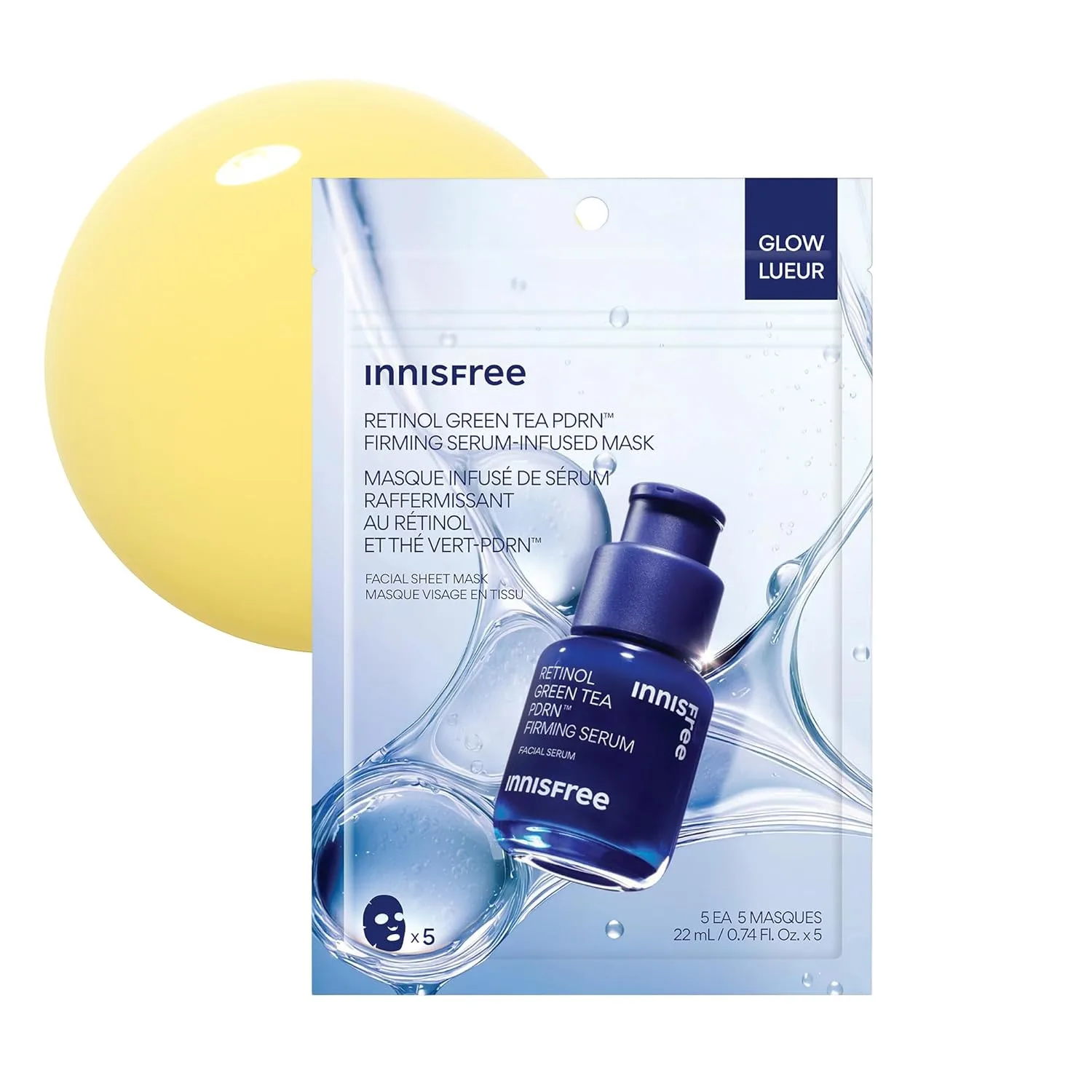 Сыворотка Innisfree — Салфетка с ретинолом и зеленым чаем PDRN ( ) для укрепления и разглаживания кожи