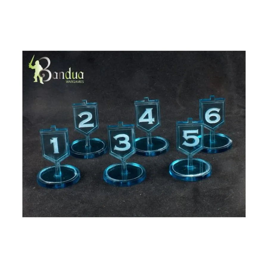 

Жетоны целей — синие, Gaming Accessories - Tokens (Bandua Wargames)