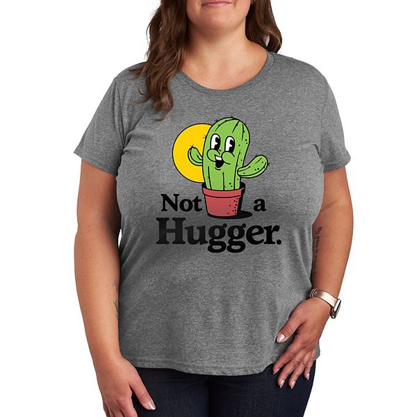 

Футболка с принтом "Plus not a hugger" Licensed Character, Heather Gray
