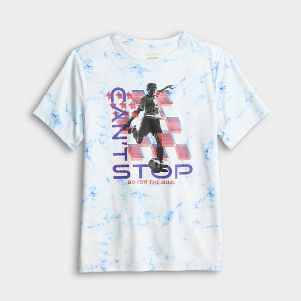 

Футболка Boys 8-20 adaptive dry tek graphic Tek Gear, White Soccer