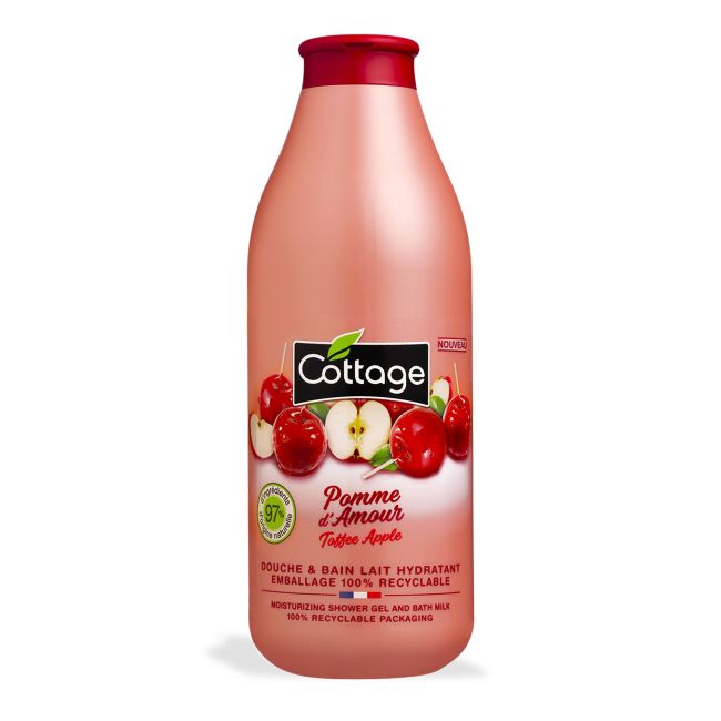 

Увлажняющий гель для душа и молочко для ванны «Ириска» Cottage, 750 мл