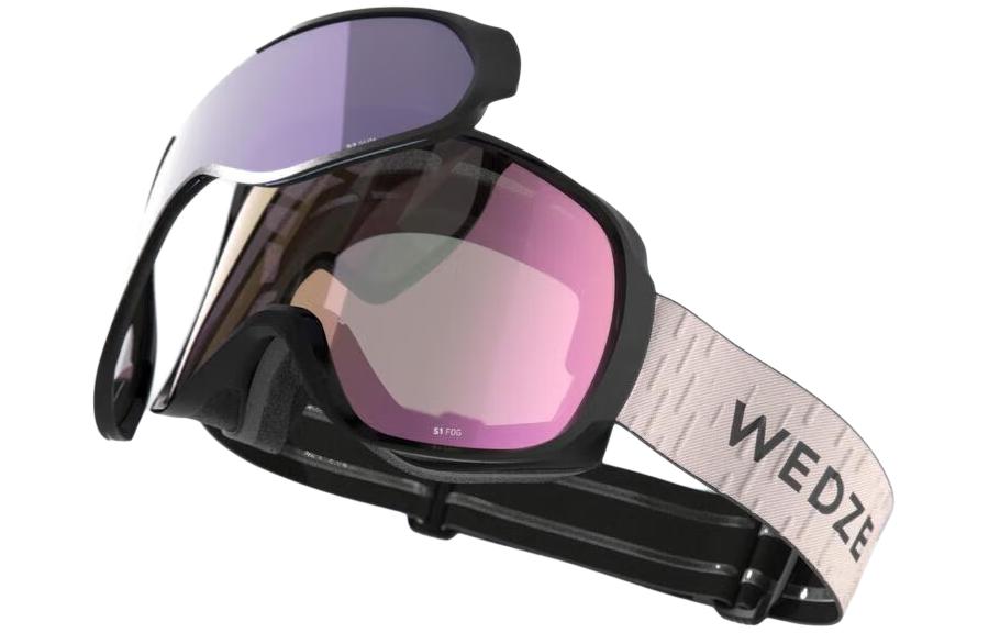 

WEDZE противотуманные лыжные очки для защиты от снежной слепоты, унисекс DECATHLON, светло-розовый