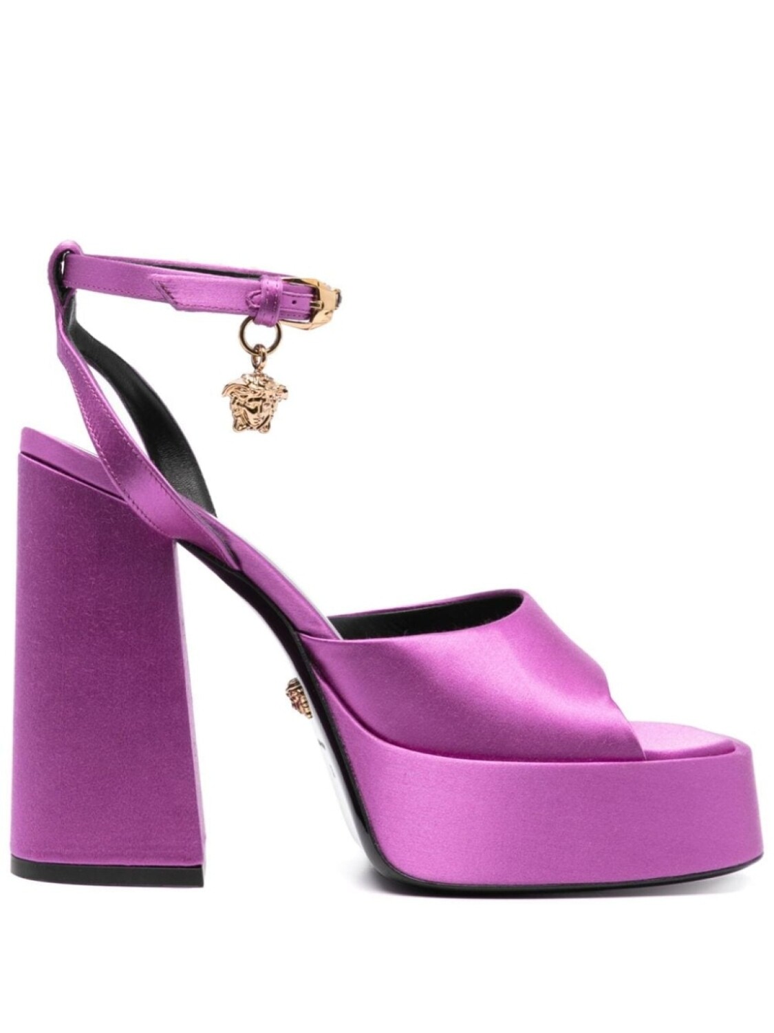 

Versace атласные туфли Medusa Aevitas 110, фиолетовый