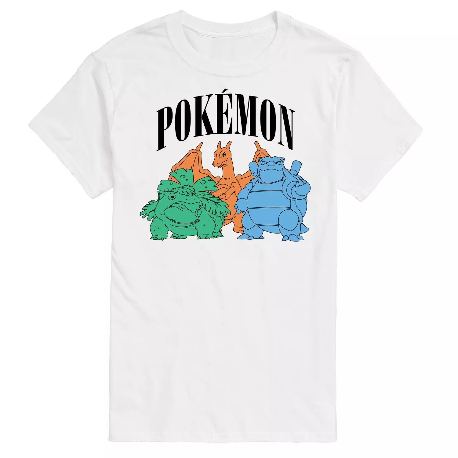 

Мужская футболка с рисунком Pokemon Venusaur, Charizard и Blastoise Group Licensed Character