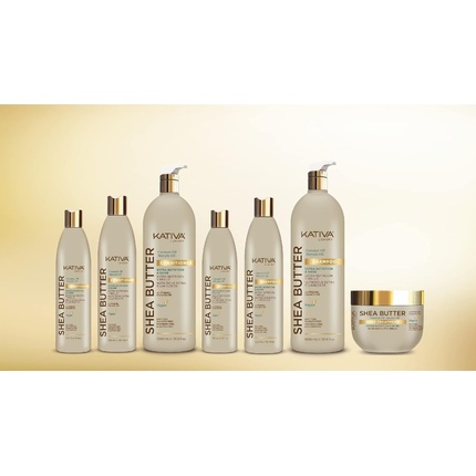Роскошный кондиционер с маслом ши, кокосовым маслом и марулой Extra Nutrition and Shine Vegan 1 л Kativa — фото 3