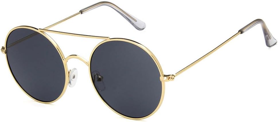 

Классические маленькие круглые солнцезащитные очки для мужчин, роскошные металлические солнцезащитные очки для мужчин, модные очки для вождения и отдыха, защита от УФ-излучения UV400 TKKTLLT, Gold Gray