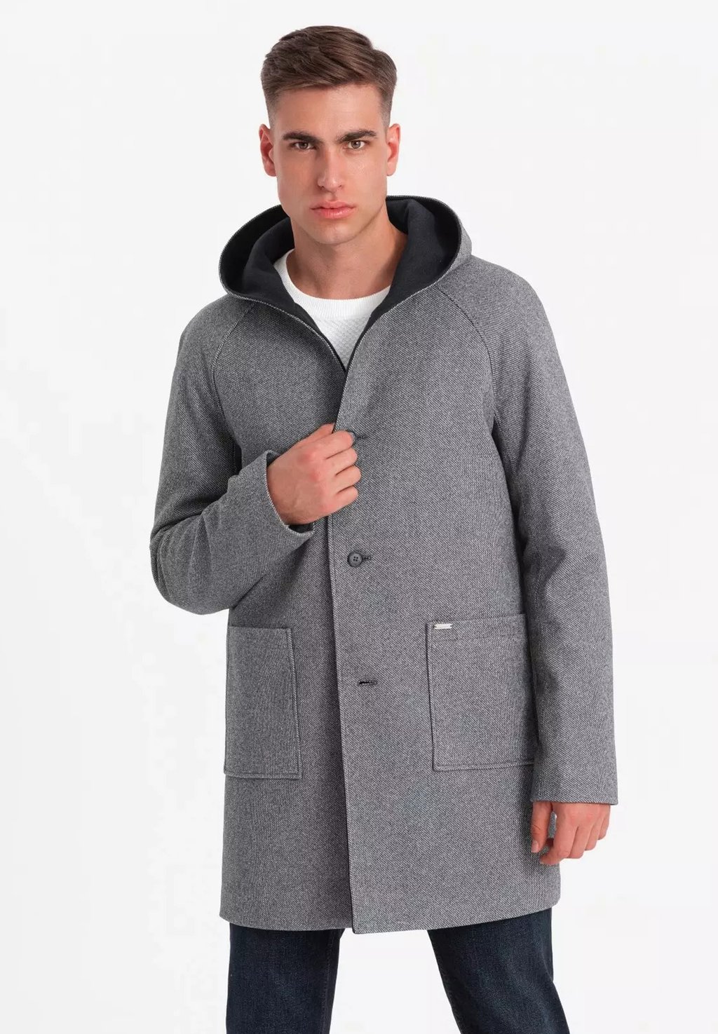 

Короткое пальто Classic coat Ombre, серый