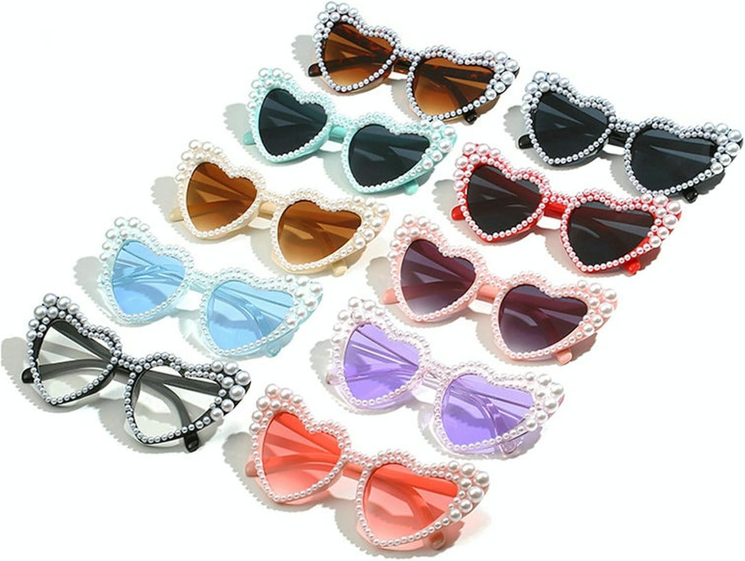 

Солнцезащитные очки COTIA Love Pearl для женщин, роскошные винтажные солнцезащитные очки в форме сердца, для вечеринок и фестивалей, «кошачий глаз», с блестками, Purple