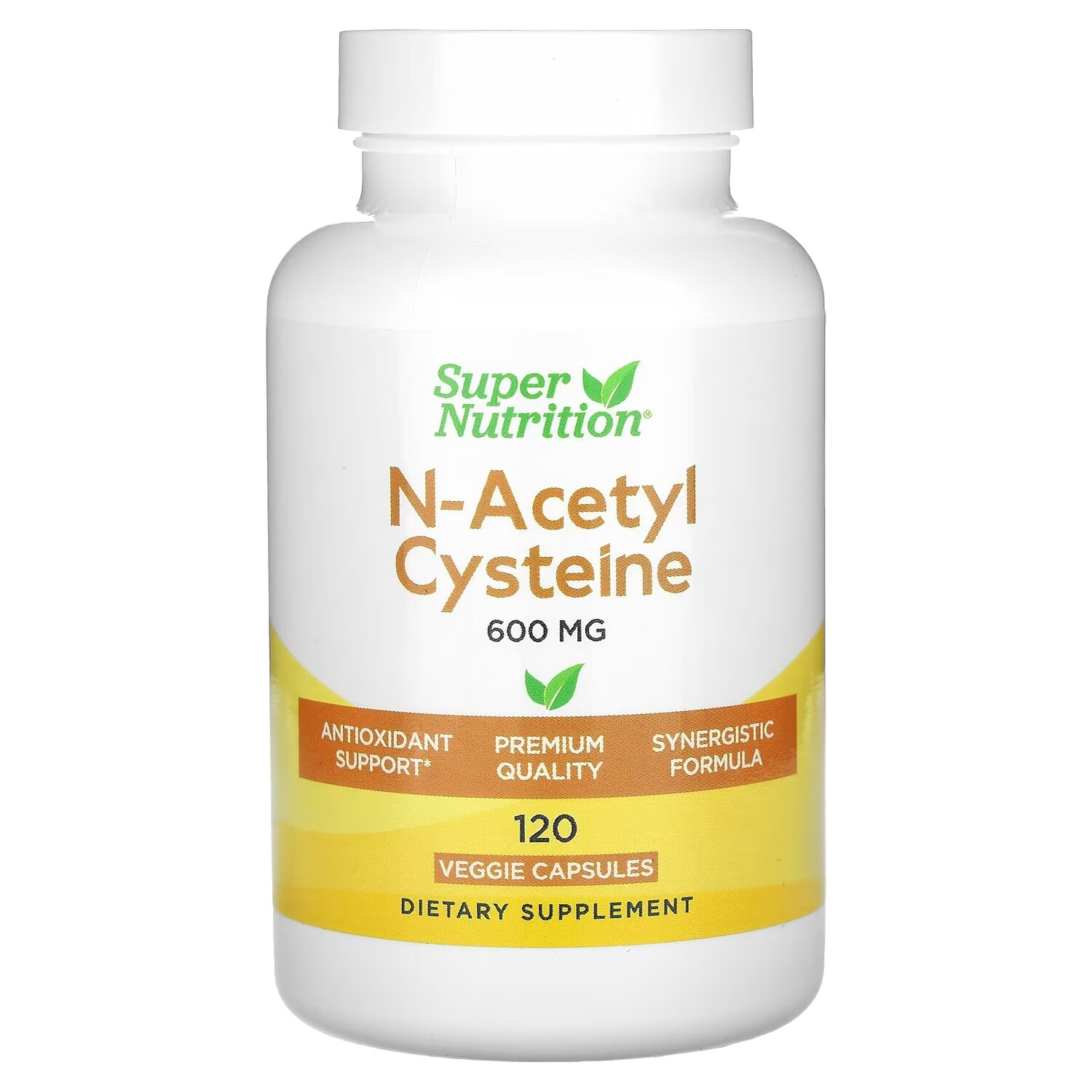 

Super Nutrition N-ацетилцистеин 600 мг 120 растительных капсул