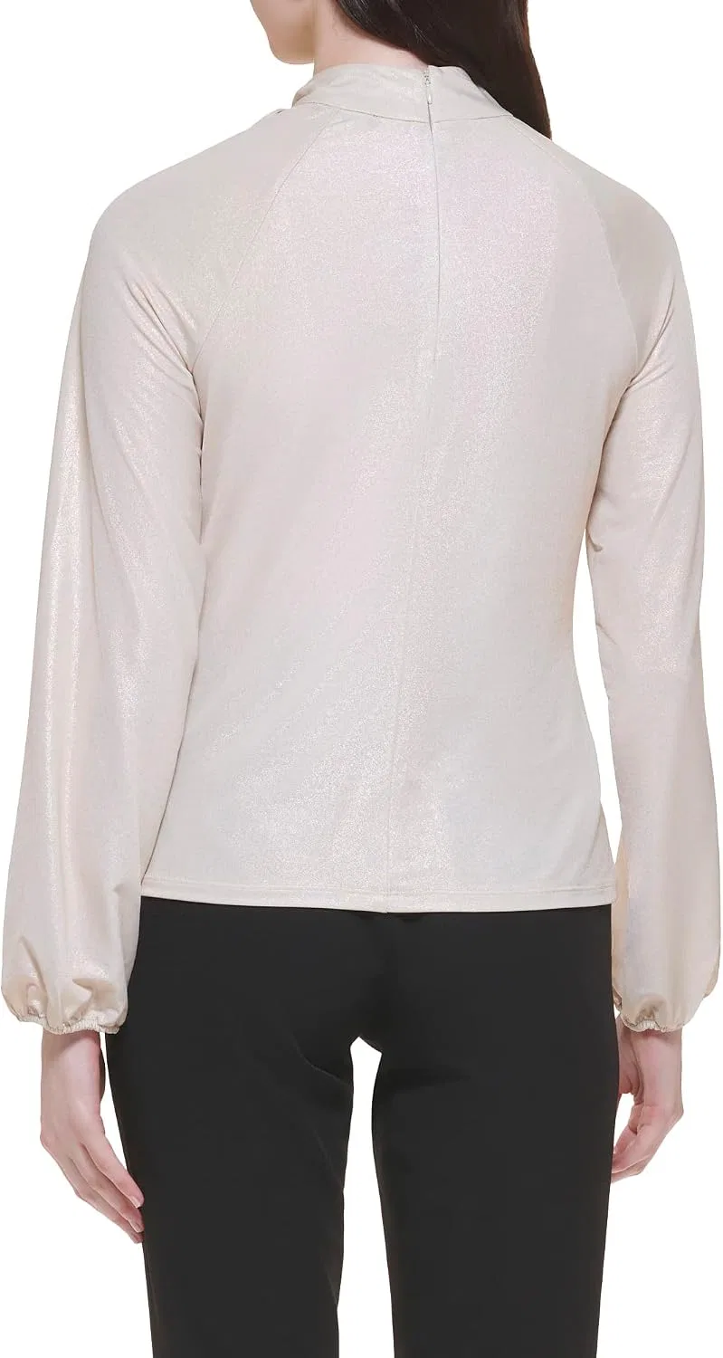 Блуза, длинный рукав, Work Top Dressy Blouse Knit Top, Tommy Hilfiger, мариголд — фото 3
