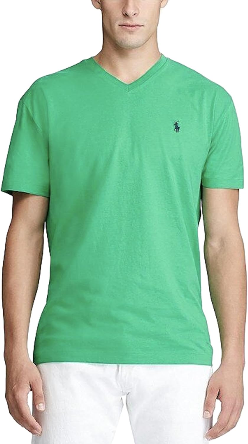 

Мужская футболка Polo RL классического кроя с V-образным вырезом POLO RALPH LAUREN, Rl Palm Green Heather