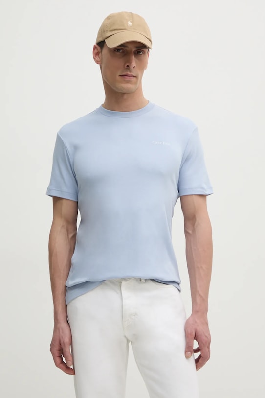 

Хлопковая футболка Calvin Klein, синий