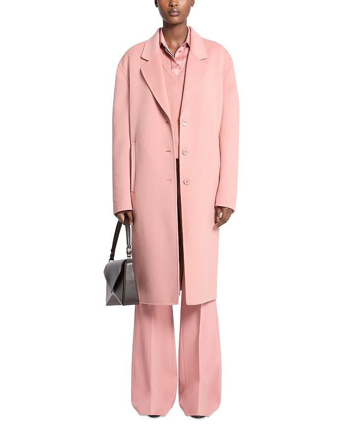 

Шерстяное пальто-оверсайз Michael Kors Collection, розовый