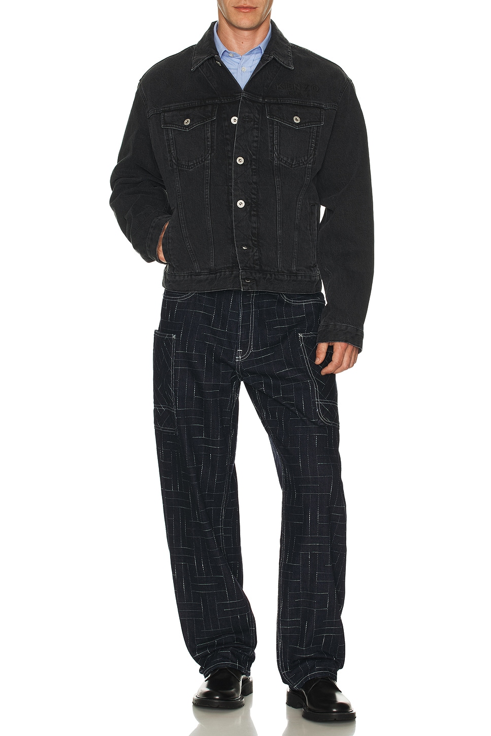 

Джинсы Weave Cargo Monkey Fit Kenzo, Rinse Blue Denim