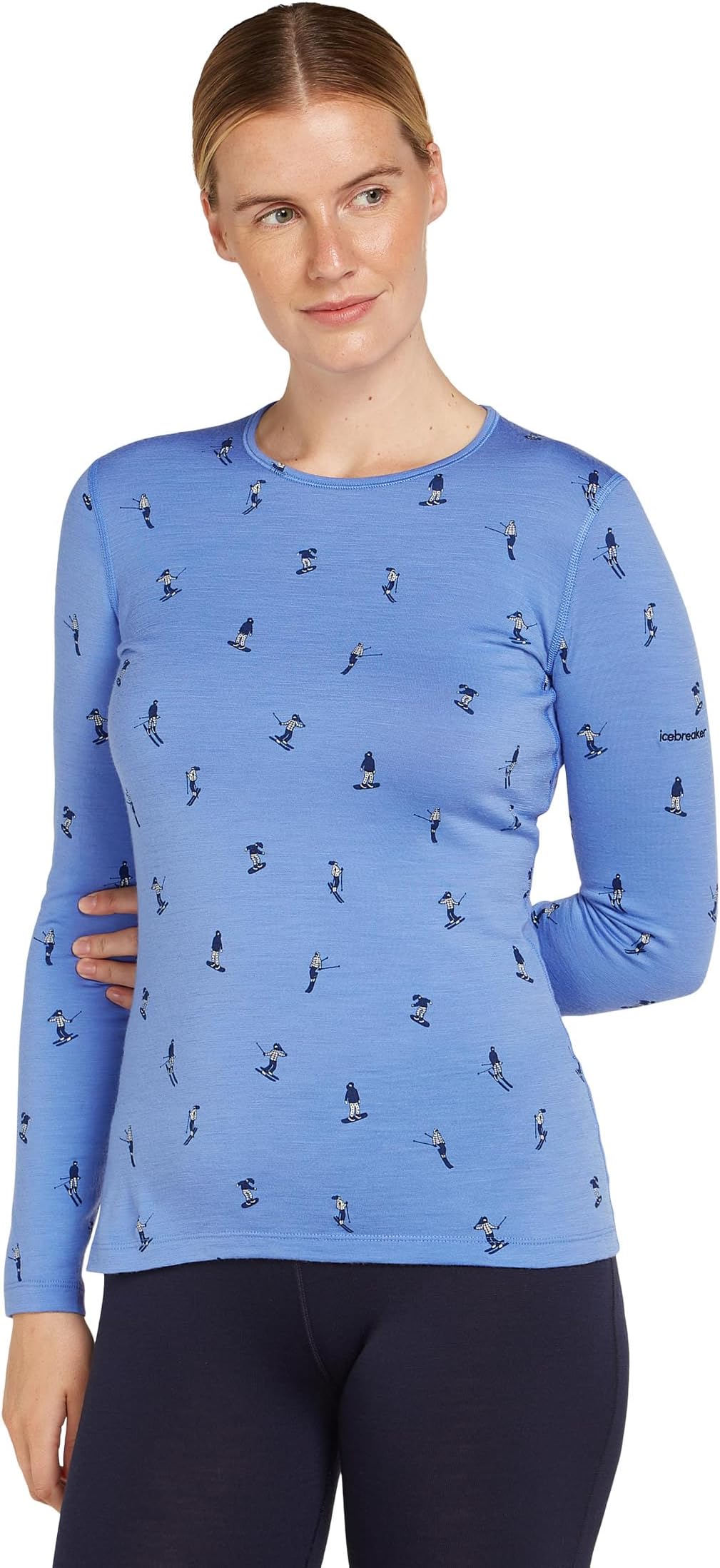

Лонгслив Icebreaker Merino 200 Oasis Long Sleeve Crewe Snow Day, цвет Baja