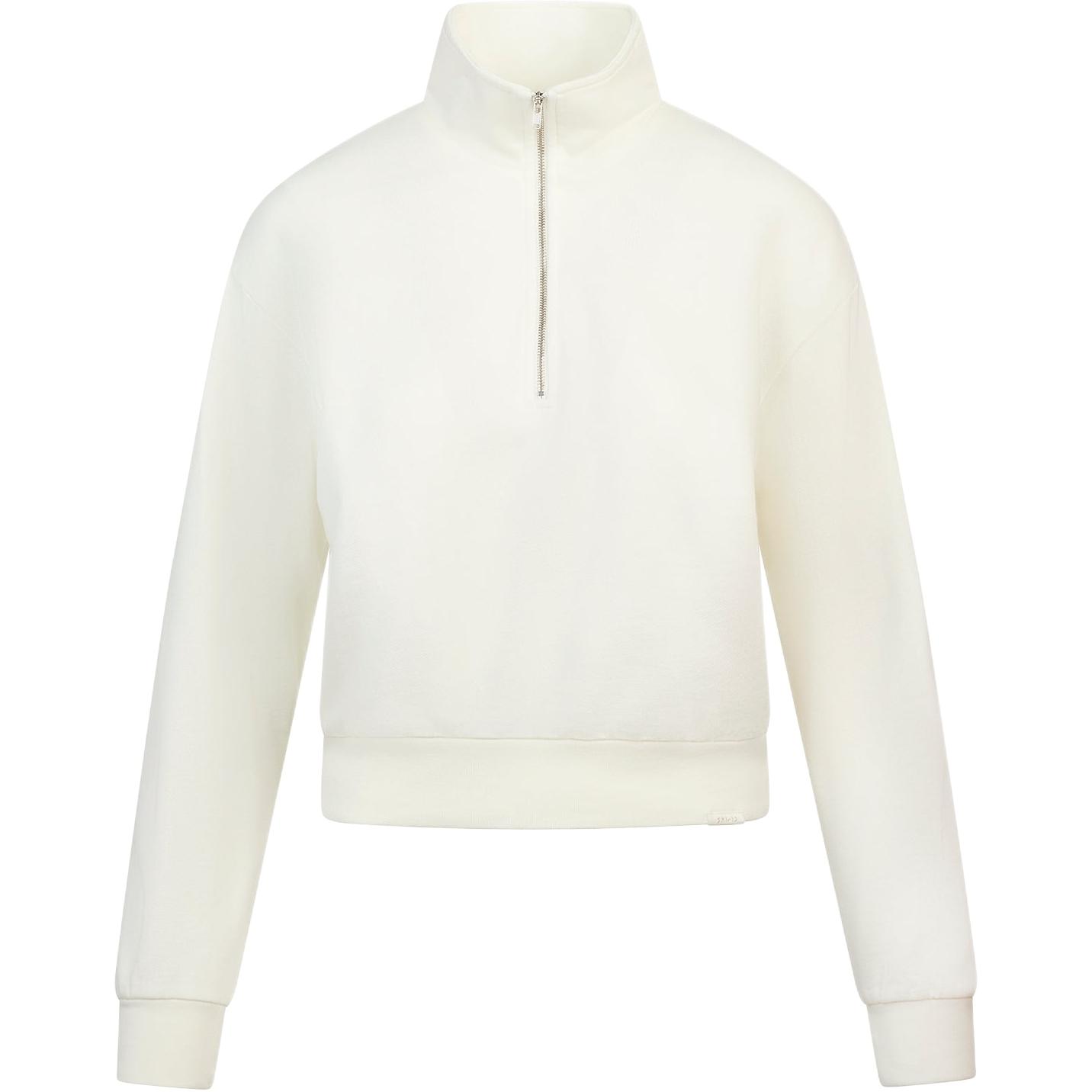 

SS25 Легкая флисовая укороченная толстовка с молнией на четверть Женская мраморный цвет Skims, белый