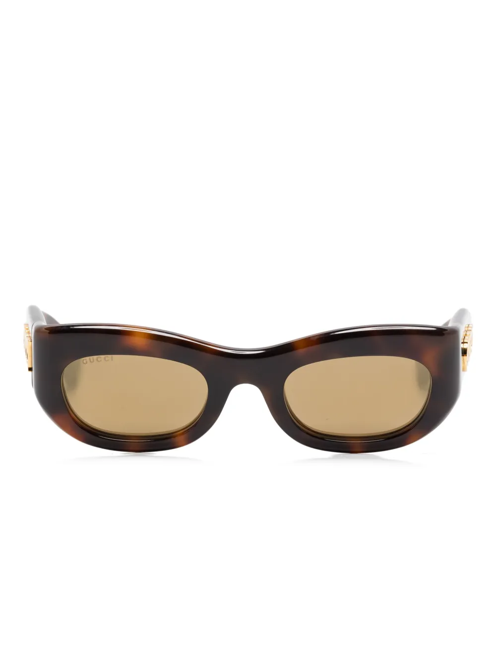 

Солнцезащитные очки черепаховой расцветки Gucci Eyewear, коричневый