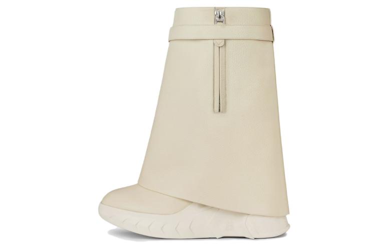 Givenchy Ботинки байкерские Shark Lock 8 см, женские, светло-коричневые